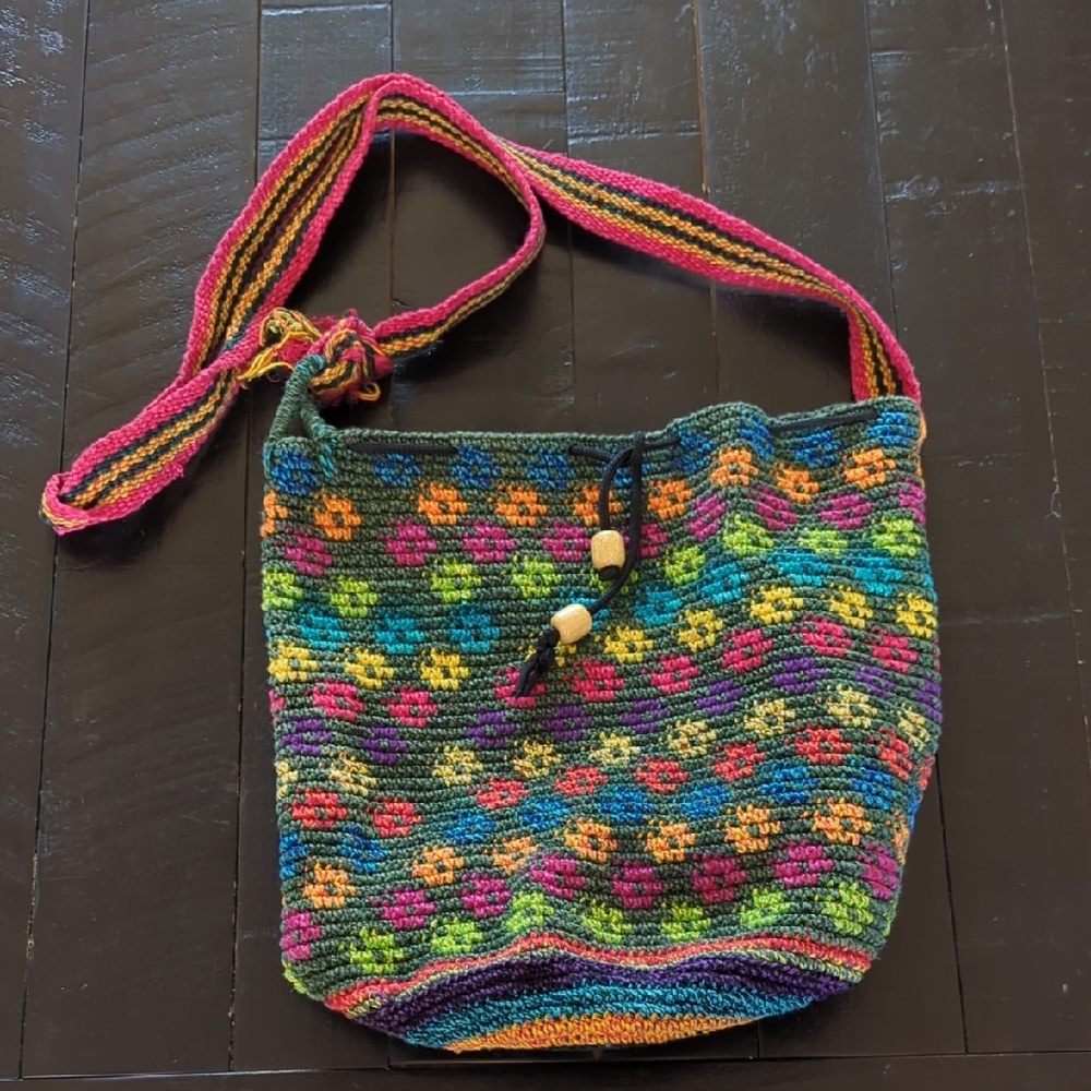 Colorful Handwoven Crossbody Bag from Honduras